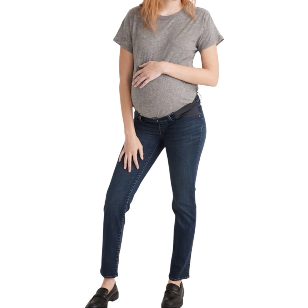 Madewell Maternity Side-Panel Stovepipe Jeans in
Dahill Wash Size 31